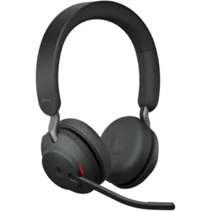 Jabra Evolve 2 65 stereo wireless on-ear headset.